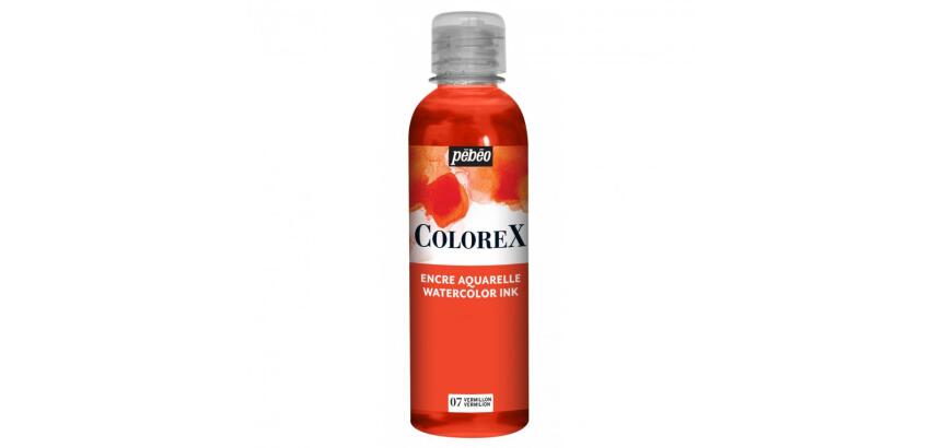 Encre a dessiner pebeo colorex flacon 250ml coloris  vermillon