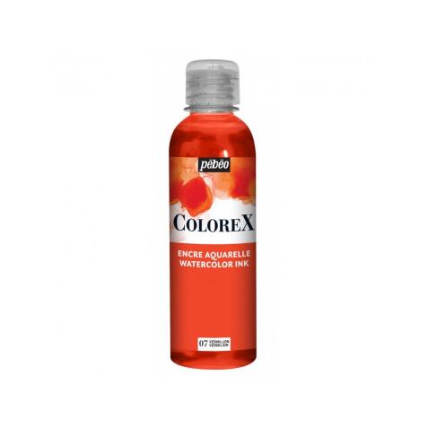 Encre a dessiner pebeo colorex flacon 250ml coloris  vermillon