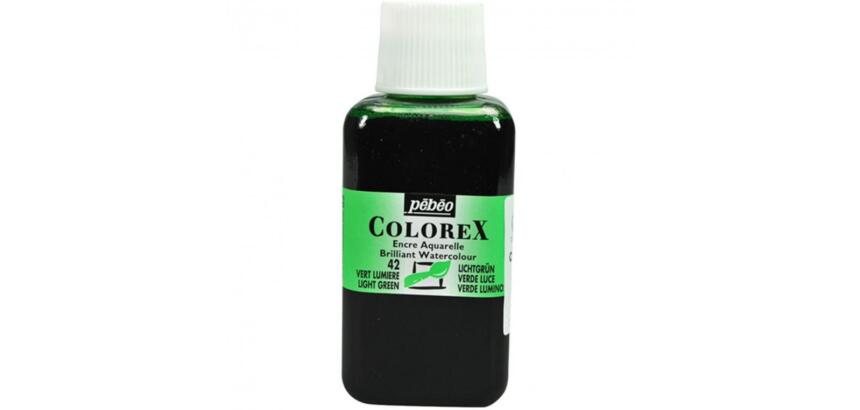Encre a dessiner pebeo colorex flacon 250ml coloris  vert lumiere