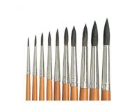 Pinceau o'color poils poney n 24 ideal gouache et aquarelle virole aluminium manche       boislaque lot 10 unites