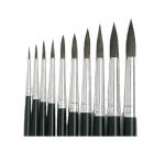 Pinceaux aquarelle n08 ronds ideal pour contours ou        details aquarelle ou encre    lot de 10 unites