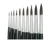 Pinceaux aquarelle n08 ronds ideal pour contours ou        details aquarelle ou encre    lot de 10 unites