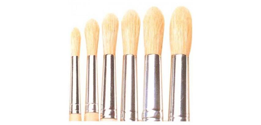 Brosse ronde o'color poils soie blanche n 10 utilisation scolaire lot 10 unites