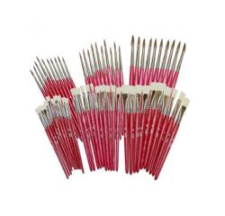 Lot assortiment de pinceaux et brosses differentes        tailles 60 pieces assorties