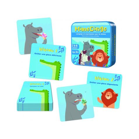 Apprendre a lire et a ecrire cocktail games mimodingo mime expression orale 40 cartes et 1 livret