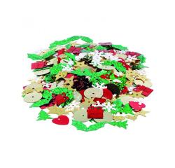 Sequins noel innspiro motifs et coloris assortis sachet de 70g