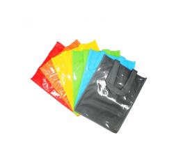 Lot sacs loolipo non tisses avec fenetre polypropylene    format a4 6 unites coloris    assosrtis