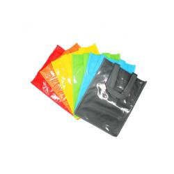Lot sacs loolipo non tisses avec fenetre polypropylene    format a4 6 unites coloris    assosrtis