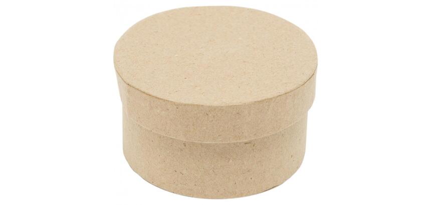 Boite carton ronde couvercle independant diametre 9x5cm    coloris kraft lot de 10