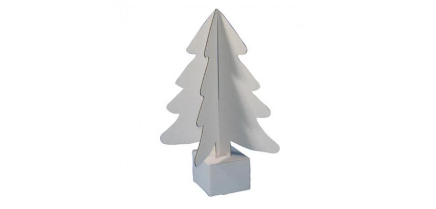 Sapin carton cleopatre 24cm coloris blanc lot de 30