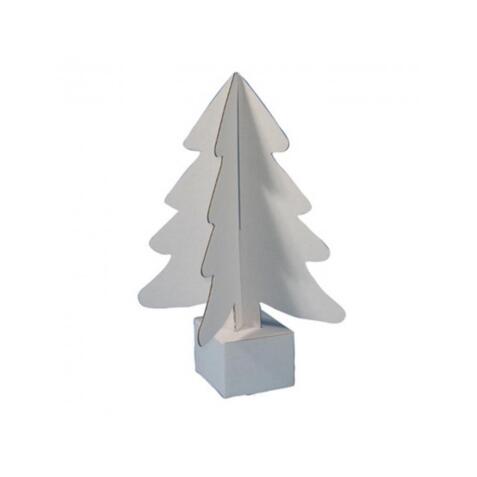 Sapin carton cleopatre 24cm coloris blanc lot de 30