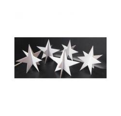 Etoile carton cleopatre a monter 12x12x11.5cm coloris   blanc lot de 30