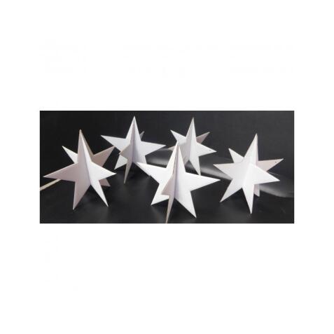 Etoile carton cleopatre a monter 12x12x11.5cm coloris   blanc lot de 30