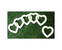 Lot cadres photo magnet graine creative bois 12x12 cm forme cîur a decorer 3 unites