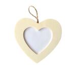 Suspension cadre photo graine creative cîur bois 8x8x0,5cm  a decorer