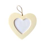 Suspension cadre photo graine creative cîur bois 8x8x0,5cm  a decorer