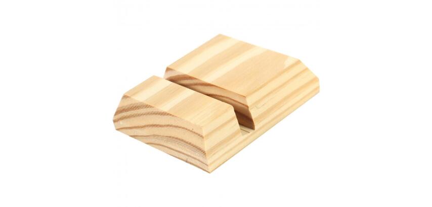 Support pour telephone bois ocolor 9.5x8x2.5cm coloris    naturel