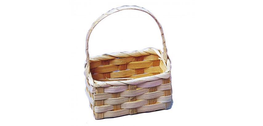 Mini panier bambou graine creative 9x5x13cm a decorer