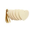 Lot suspensions cîurs plats graine creative bois 6cm a    decorer