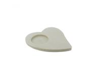 Bougeoir bois ocolor 11.5x10x0.7cm forme coeur     coloris naturel