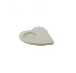 Bougeoir bois ocolor 11.5x10x0.7cm forme coeur     coloris naturel