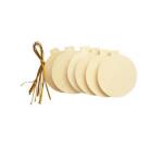 Lot suspensions boules et guirlandes graine creative    plates bois 6cm 6 unites