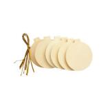 Lot suspensions boules et guirlandes graine creative    plates bois 6cm 6 unites