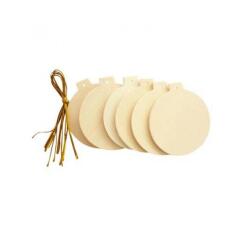 Lot suspensions boules et guirlandes graine creative    plates bois 6cm 6 unites