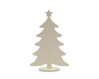 Sapin bois ocolor sur base 13x20cm coloris naturel lot   de 10