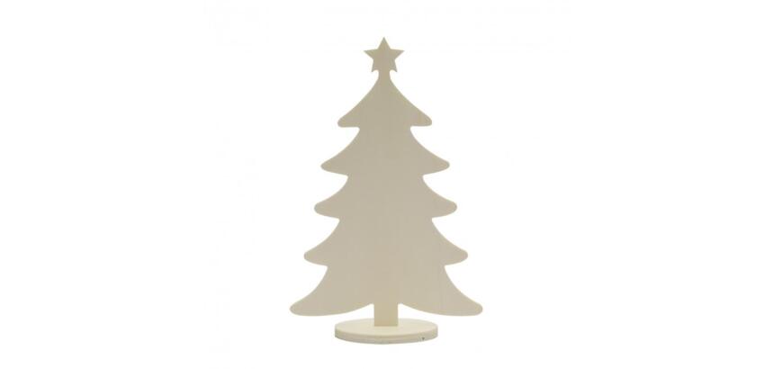 Sapin bois ocolor sur base 13x20cm coloris naturel lot   de 10