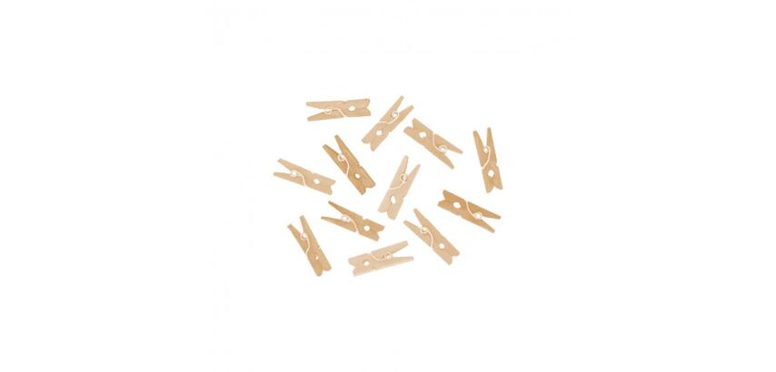 Pince a linge bois innspiro mini 3cm coloris naturel lot  de 45