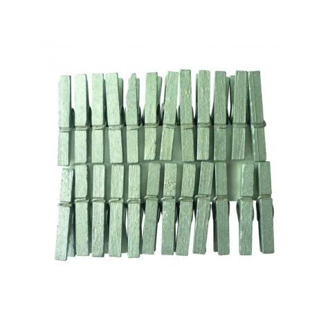 Lot mini-pinces graine creative a linge 3cm 24       unites coloris argent