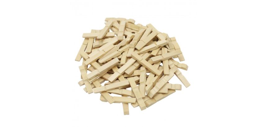 Demi pince a linge bois ocolor 4.5cm coloris naturel  lot de 500