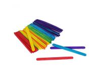 Batonnet bois plat ocolor 11.4cm coloris assortis lot   de 600
