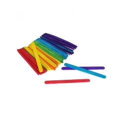 Batonnet bois plat ocolor 11.4cm coloris assortis lot   de 600