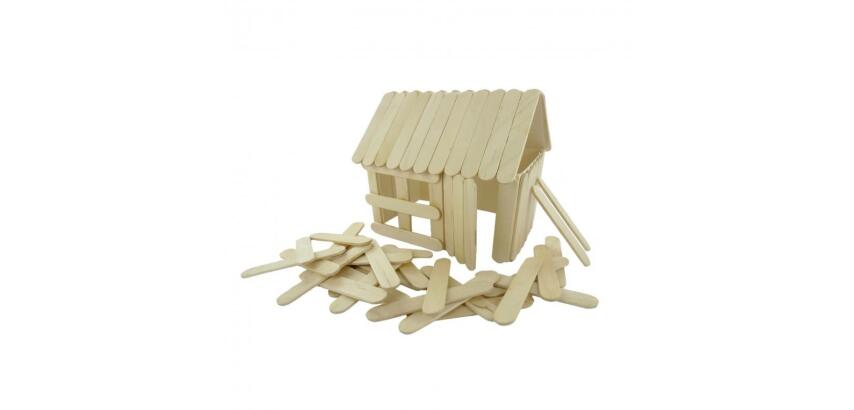 Batonnet bois plat innspiro 6.5cm coloris naturel lot de  500