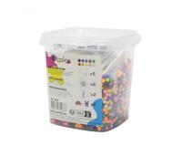 Aquaperles ocolor 5mm + 5 plaques + 2 vaporisateurs + 5 pinces + 8 motifs coloris     assortis bac de 6000 perles