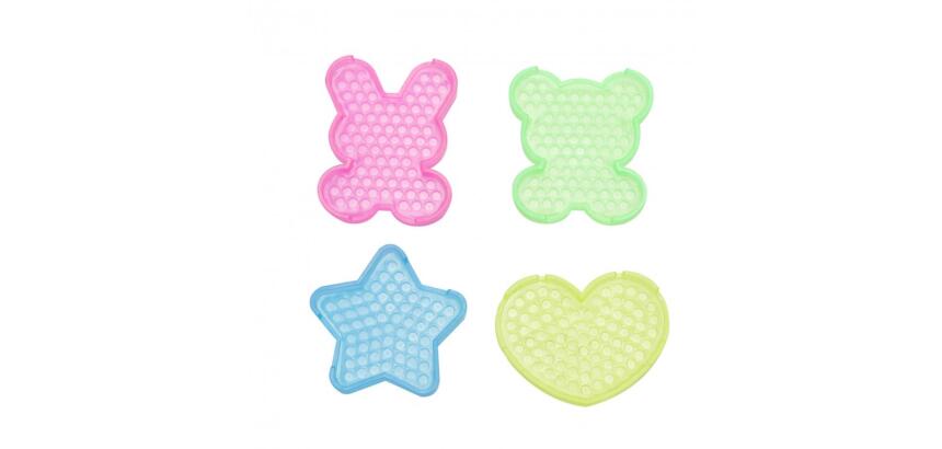 Plaque aquaperles ocolor 4 motifs assortis lot de 8      plaques