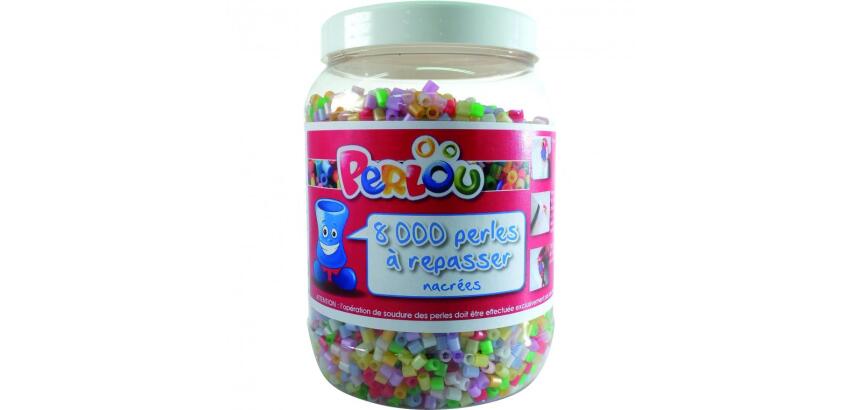 Baril de perles graine creative ludiques et colorees 8 000 perles coloris nacrees  assortis