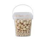 Perle bois ocolor forme ronde 8-12-16-20mm coloris naturel  lot de 600 perles