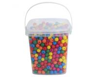 Perle bois ronde ocolor diametre 10mm coloris         assortis lot de 1100 perles