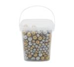 Perle bois ocolor forme ronde 10-16mm coloris or et argent  lot de 600 perles