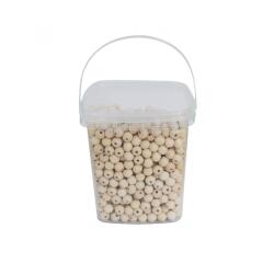 Perle bois ronde diametre 10mm coloris naurel lot de    1100 perles