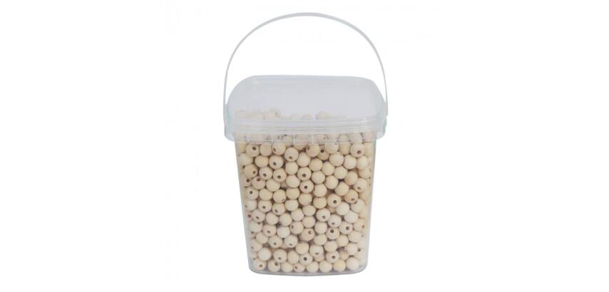 Perle bois ronde o'color diametre 10mm coloris naurel  lot de 1100 perles