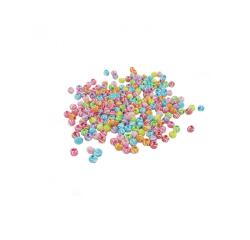 Perle plastique innspiro forme ronde spirale 8mm       coloris assortis bocal de 500 perles