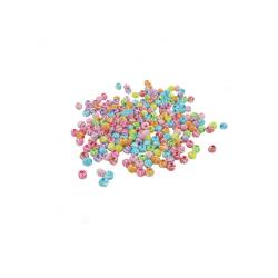 Perle plastique innspiro forme ronde spirale 8mm       coloris assortis bocal de 500 perles