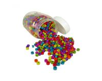 Perle plastique innspiro forme cylindrique 6x4mm       coloris assortis bocal de     1400 perles