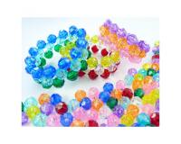 Perle plastique innspiro a facettes 8mm coloris          transparents assortis lot de  1600 perles