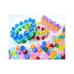 Perle plastique innspiro a facettes 8mm coloris          transparents assortis lot de  1600 perles
