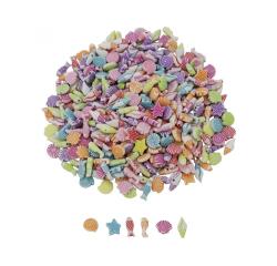 Perle plastique ocolor 15mm motifs ocean assortis coloris assortis lot de 1000 perles